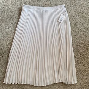 A New Day Pleated Winter White Skirt